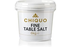 Chiquo Fine Table Salt 6kg – Catering Size in Resealable Airtight Tub with Handle – Bulk Salt for Kitchens, Restaurants & Food Preparation