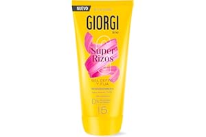 Giorgi Line Gomina Super Rizos con Aloe Vera, Gel Definidor Apto Método Curly sin Residuos 0% Siliconas 0% Alcohol, Controla el Frizz del Cabello Rizado y Ondulado, Fijación 5-170 ml