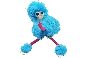 HSTHE SEA Hsthe Seestraußenmarionette, Fadenpuppe, Marionettenpuppe, Kuscheltiere für Erwachsene, Plüschstraußenpuppe, Straußpuppe, Marionetten, Tierdesign, Marionetten-Clown-Werkzeug