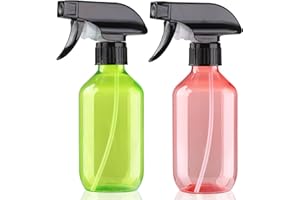 Bynccea Bottigliette Spray, 2 Pezzi Plastica Grilletto Spruzzatore 300ml Spruzzatore Acqua con Testina Regolabile per piante, Parrucchieri e giardino
