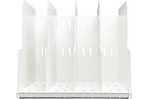 EXACOMPTA - Ref. 390013D - Clasificador vertical MODULOTOP con 5 separadores Autentik para clasificación de correo o documentos A4+ - Dimensiones: 30 x ancho 28,8 x alto 25,5 cm - Blanco