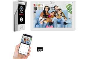 ANJIELO SMART TUYA 1080P Videocitofono con videocitofono touch screen da 7 pollici, supporta la registrazione automatica di visione notturna a infrarossi PIR Motion Detection..