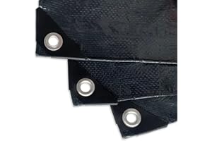 ‎HEMMDAL HEMMDAL Abdeckplane | wasserdichte Gartenplane aus PP/PE | 4 x 5 m | anthrazit | beidseitig beschichtete Gewebeplane mit Ösen | vielseitig einsetzbare Abdeckfolie | UV-stabil & reißfest