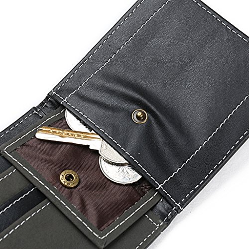 Gazechimp Bolso Monedero Largo de Cuero de Hombres de Tarjeta de Cr  dito de Nota con Cremalleras Lienzo 3 Colores - Gris