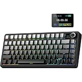 Aula F75 Max Mekanik RGB TKL Reaper Switch Kablosuz Makrolu Hot Swap Klavye Gri