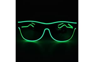 NIWWIN LED glasses, cyberpunk LED glasses, flexible wire neon glasses, flashing LED sunglasses costumes for cosplay, bar, club, party glasses, gift, party gadgets, EDM, Halloween