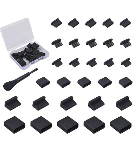 InLine Staubschutz Für USB-C Stecker – 50 Stück, Schwarz, Made In Germany