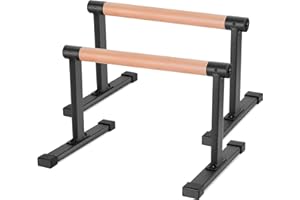 LEIBLSUFO Parallettes Bars, Large Push Up Bars Strength Training, Wooden Push Up Stands Handle for Handstands, Dips & Full Planche, Calisthenic, 300Kg/661lbs Weight Capacity