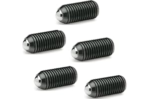 Ganter Normelemente GN 615.3-M5-K 3-M5-K-Federnde Druckstücke mit Innensechskant, Schwarz, Gewinde d1: M5, 5 Stück