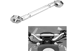 HAPIVIDA Barre D'équilibre de Moto 22mm Barre Transversale de Levier de Renfort de Moto En Alliage D'aluminium Universel pour Accessoires de Guidon de Vtt(Argent)