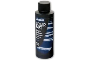 Jacquard Solarfast Dye, Blue Sun Activated Ink for Fabric Printing, Light Sensitive UV Colour on Paper, Textile Art Craft Supplies, 8oz / 236ml
