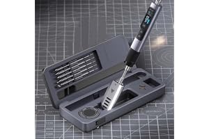 YJDOORPLAY Smart lödkolv kit HS-02 mobil arbetsbänk förvaringslåda temperaturkontroll 100 W DC9-24 V typ-C PD-laddning 2,44 cm IPS-skärm (HS-02A standard)