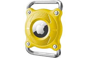 LIUYIDM Étanche Support Collier Chien avec Boucle Métallique Amovible Collier Chien 4 cm de Large Étui de Protection pour, Compatible avec Apple (Jaune)