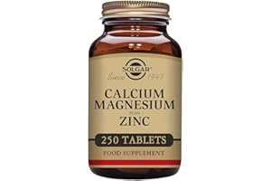 Solgar Calcium Magnesium Plus Zinc Tablets - Pack Of 250 - Healthy Bones, Teeth & Muscles - Supports Health Of Nervous System - Vegan