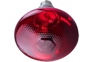 51buyoutgo 200W Thickened Infrared Heat Lamp Bulb for Puppies Reptiles Chicks Tortoise Poultry, Puppy Reptile Heat Lamp, Ceramic Chicken Reptile Tortoise Basking Heat Lamp Bulb Red