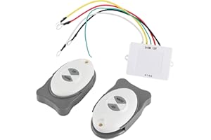 AKOZON Senyar Controller per ancora, 12V Telecomando per salpa ancora senza fili Controller per assetto Accessorio per vela per barca marina con 1 ricevitore e 2 trasmettitori per interruttore wireles