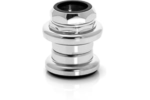 IBK Headset Serie de dirección cromada de 1 pulgada (2,5 cm) con rosca estándar, rodamientos para bicicletas – para bicicleta plegable, Mountain Bike, época