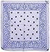 Produktbild Classic PAISLEY Vintage Nickituch / BANDANA - Weiß/Blau Rockabilly