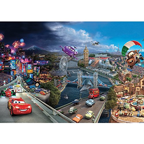 Vlies Fototapete PREMIUM PLUS Wand Foto Tapete Wand Bild Vliestapete - Kindertapete Cartoons Autos Lightning Cars Lightning Mc Queen Animation - no. 996, Größe: 254 x 184 cm Vlies