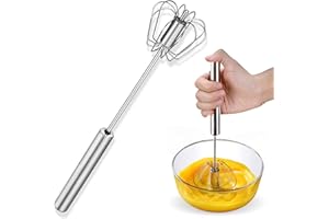 ESTEOPT Einfacher Automatischer Schneebesen, 12 Zoll Halbautomatischer Schneebesen, Ballonschneebesen, Rührbesen, Handschneebesen zum Mischen Schlagen Aufschäumen und Rühren