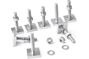 YUILLE 8 Stück T-Nut Adapter Nutensteine,Relingträger T-Nut Adapter,Nutensteine Dachträger,T-Nut Adapter m6,Nutsteine Set T-Nut,T-Nut Adapter Dachträger