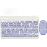 Bluetooth Keyboard and Mouse Set for Microcase Tablets and Phones - Purple AL3476