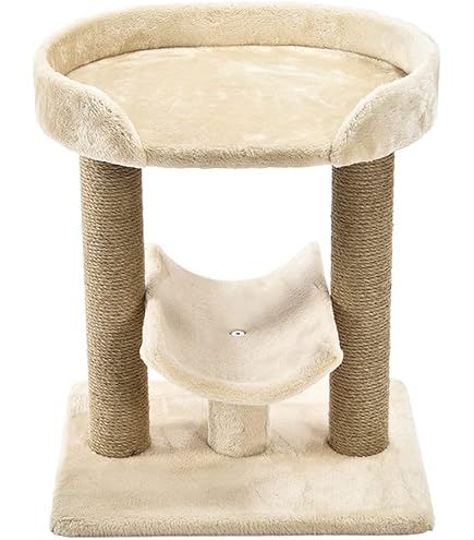 PawHut Katzenkratzbaum Mit Trackball – 49 Cm Hoch, Mit Bürste Und Spielzeug, Stylisches Design In Eichenoptik