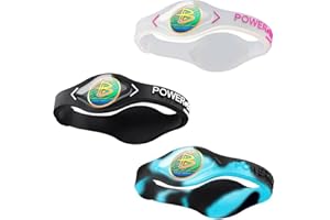 POWER·BALANCE Power Balance das Original, echtes Performance-Armband, Silikon-Gummi-Armbänder, Sportarmband für Männer und Frauen, Power-Armreifen, sicher, wasserdicht, leicht, langlebig, Größe M + M + L (M 19,0 cm