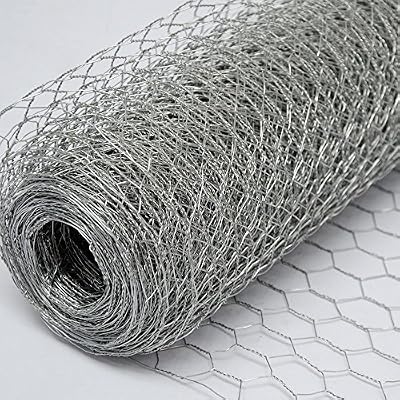 NIEDERBERG METALL Grillage Métallique pour Cloture | Maillage Hexagonal : 25x25mm | Longueur 25m | Hauteur 100cm | Clôture pour animaux et plantes | Galvanisé 0.6mm