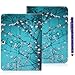 Price comparison product image We Love Case For Samsung Tab 4 T530 Case PU Leather Case Holder Flip Case Stand Cover Blue Tree Pattern Screen Protector Silicone Protective Skin iPad Smart Cover Case For Samsung Galaxy Tab 4 10.1" T530 + 1 x Touch Screen Stylus