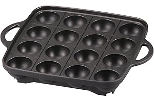 Iwatani Takoyaki Grillpfanne, mittelgroß, Schwarz