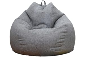 Highdi Pouf Poltrona Sacco Bambini & Adulti Bean Bag Fodera per Sacco di Fagioli per Decorazione della Soggiorno Camera Giardino Salotto Balcone, Senza Ripieno (Grigio scuro,100x120cm)