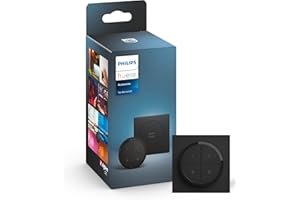 Philips Hue Tap Dial Switch, control inteligente de la iluminación, negro, Automatización de la iluminación interior del hogar, escenas, ambiente y regulación.