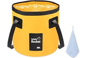 FALEIZHI 12L 20L Premium Folding Water Bucket, Outdoor Sports Lightweight Portable Collapsible Bucket for Camping Traveling Picnic Hiking Fishing Boating Gardening Car Washing