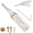 Generic Stainless Steel Master Key Decoder, Lock Pick Kit Tool, 2 in 1 Master Key Decoder Lock Picking Tools Access Doors Easily Various Shapes-SS001-SS002 (SS001 Pro)