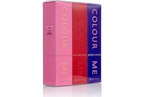 COLOUR ME, Różowy/Fioletowy/Czerwony - Zestaw potrójny, Zapach dla kobiet, 3 x 50 ml Woda perfumowana, Milton-Lloyd