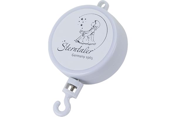 Sterntaler Boîte à Musique Interchangeable, Berceuse de Brahms, Convient dès la Naissance, Mobile, 10 x 7 x 2,2 cm, Blanc