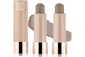 NORAGLAZE 2 Pcs Cool Toned Contour Stick Set – Creamy, Blendable Bronzer for Face Sculpting and Definition – Waterproof, Long-Lasting & Smooth Finish Customizable Coverage for All-Day Wear