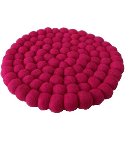DAJAVE Topfuntersetzer Filz 2er-Set - Ø20cm Bunte Schurwolle, Hitzebeständig
