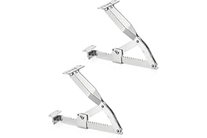 Gedotec Wspornik do wysokich położeń do leżenia, okucie do wysokości 375 mm, okucie do leżenia regulowane, 19 stopni, okucia klapowe ze stali ocynkowanej, 1 para okuć regulacyjnych do łóżek i leżaków