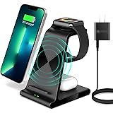 Aukvite Wireless Charger for Apple, 3 in 1 Wireless Charging Station for iphone Wireless Charger with iPhone 13 12 Pro Max Mi