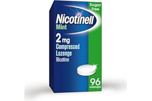 Nicotinell Mint Lozenge 2mg (96 Lozenges), Stop Smoking Aid, Sugar Free Nicotine Lozenges, Fresh Mint Flavour, 2mg Extra Strength for Heavy Smokers, Quit Smoking Aid