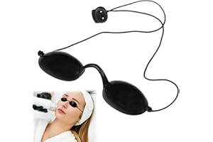 keyxer Solarium Brille, Uv Schutzbrille für Solarium, Rotlicht Therapy Augenklappe Eye Icherheitsbrille mit UV-Schutz verstellbar, Für Glasses Goggles Protection,Schutz Solariumbrille Augenklappen