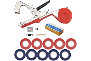 YOLANDO Bindezange für Pflanzen, Pflanzenbindemaschine Bandzange Tapetool Handbindemaschine für Weinberg Tomaten Gurken Obst Gemüse, Landwirtschaft Garten Bindemaschine, Plant Tying Tool - Rot