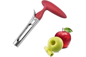 NORHOGO Northog 430 drylownica z stali nierdzewnej do jabłek, z uchwytom z tworzywa sztucznego, do owoców i warzyw, do domu i kuchni, czerwony