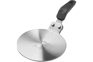 VonShef Induction Hob Converter - Adapter for Moka Pots & Coffee Makers - Induction Plate for All Hob Types, Aluminium 13cm Diameter Stovetop - Heat Resistant Handle