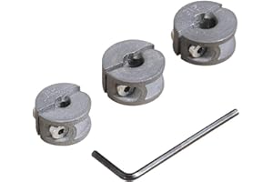 wolfcraft Depth Stop Set for Wood Drill bits, 3 pcs. I 2751000 I for Restricted-Depth Drilling