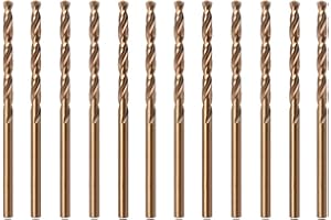 Misuyue 8% Cobalt Drill Bits, Metal Drill Bit Set 2.2mm, 12pcs HSS M42 Carbide Twist Drill Bit for Metal Stainless Hard Steel Aluminum, Wood Drill Bits