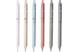 BlueXP Długopis żelowy, 6 sztuk czarnego tuszu 0,5 mm, cienka końcówka do równomiernego pisania z technologią szybkoschnącą, uniwersalny towarzysz pisania do każdego zastosowania.