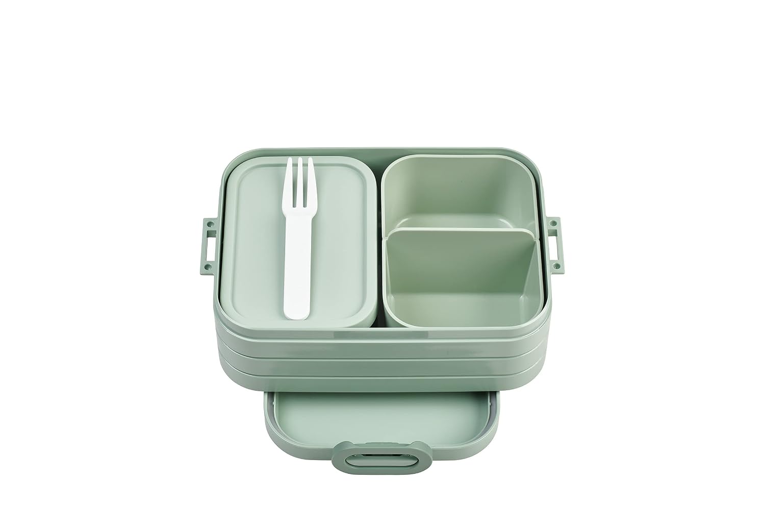 Mepal - Bento Lunchbox Take A Break Midi - Brotdose mit Bento-Box - Meal Prep Box für Sandwiches, Kleine Snacks & Reste - Snack & Mittagessen - Essensbox mit Fächern - 900 ml - Nordic Sage